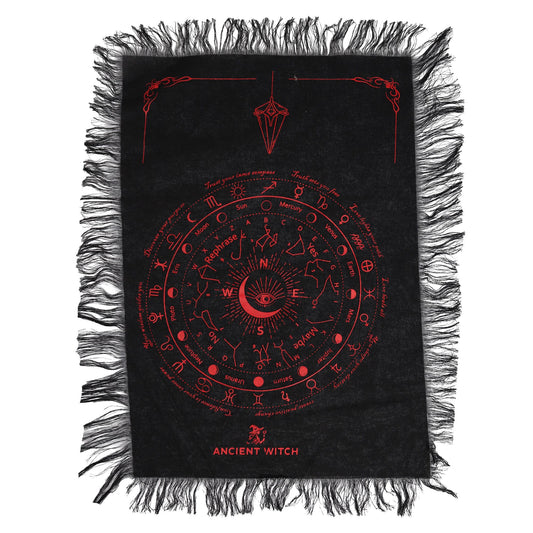 Podložka pro kyvadlo Ancient Witch – Oko · černá a červená