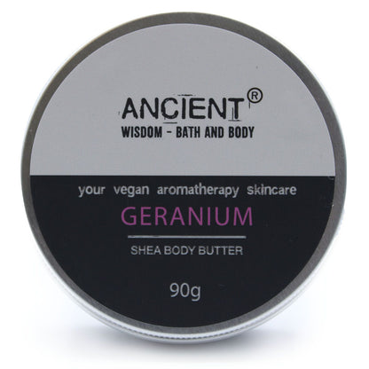 Aromaterapeutické bambucké máslo 90 g – geránium