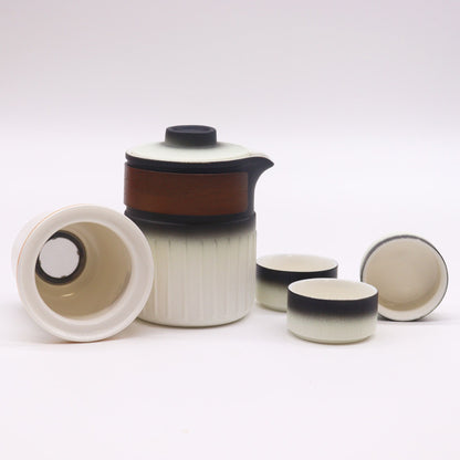 Set cestovní keramické konvice – Tři přátelé – cestovní balení